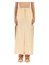 Lanvin Long Skirt In Beige