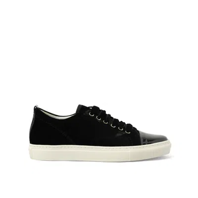 Lanvin Women's Velvet Sneakers In Black