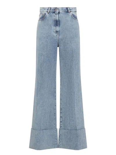LANVIN WOMEN'S WIDE LEG JEANS