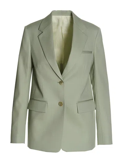 Lanvin Women's Wool Single Breast Blazer Jacket In Green