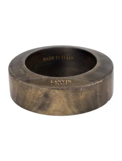 Pre-owned Lanvin Wood Bangle, 7.25" In Brown