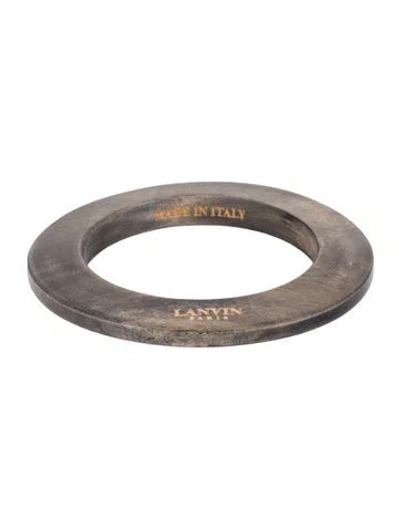 Pre-owned Lanvin Wood Bangle, 7.75" In Brown
