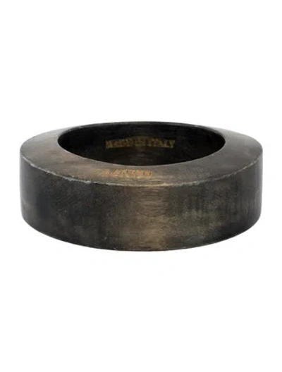 Pre-owned Lanvin Wood Bangle, 7.75" In Gray