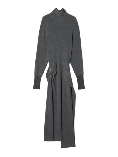 LANVIN WOOL AND CASHMERE BLEND MIDI DRESS