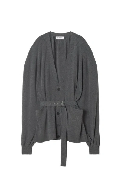 LANVIN LANVIN WOOL AND CASHMERE OVERSIZED CARDIGAN