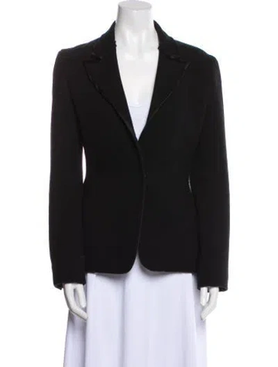 Pre-owned Lanvin Wool Blazer In Black