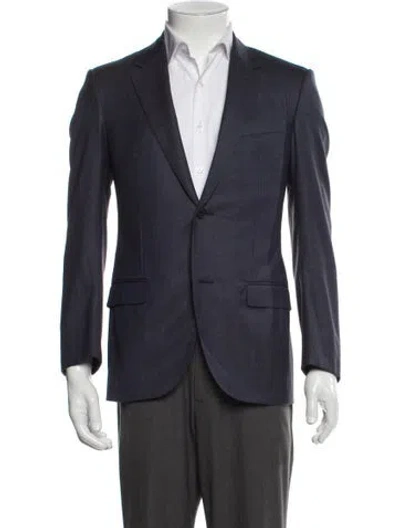 Pre-owned Lanvin Wool Blazer In Blue