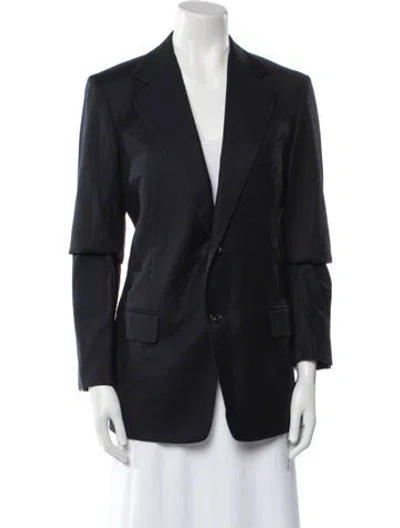Pre-owned Lanvin Wool Blazer In Blue