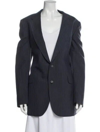 Pre-owned Lanvin Wool Blazer In Blue