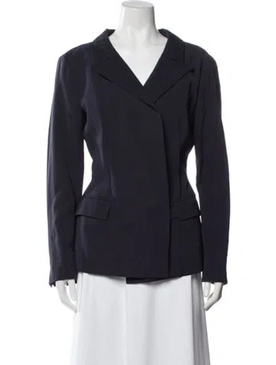 Pre-owned Lanvin Wool Blazer In Blue