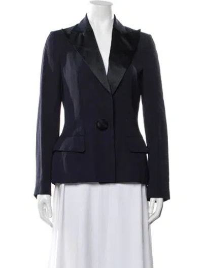 Pre-owned Lanvin Wool Blazer In Blue