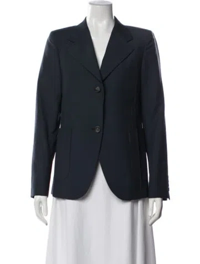 Pre-owned Lanvin Wool Blazer In Blue