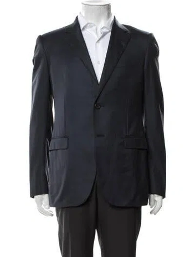 Pre-owned Lanvin Wool Blazer In Blue