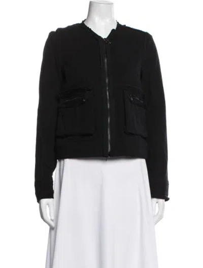 Pre-owned Lanvin Wool Bomber Jacket W/ Tags In Black