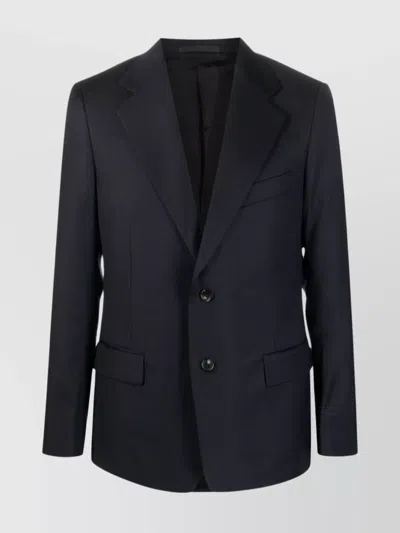 Lanvin Wool Button-fastening Blazer Dart Detailing In Black