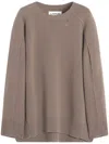 Lanvin Pull Cape Pins Chat Pour Femme In Brown