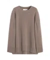Lanvin Pull Cape Pins Chat Pour Femme In Gray