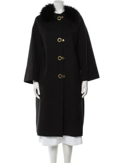 Pre-owned Lanvin Wool Coat In Black