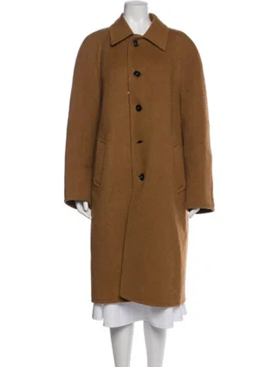 Pre-owned Lanvin Wool Coat In Brown