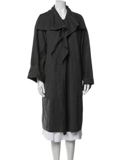 Pre-owned Lanvin Wool Coat In Grey