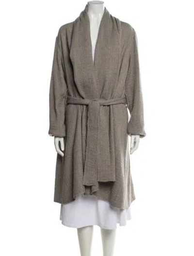 Pre-owned Lanvin Wool Coat In Neutral