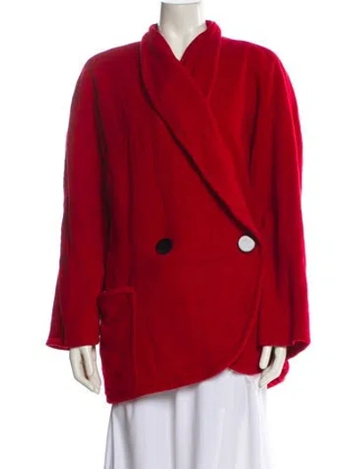 Pre-owned Lanvin Wool Coat In Red