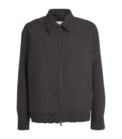 Lanvin Wool Collared Jacket In 18 Anthracite