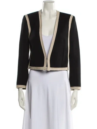 Pre-owned Lanvin Wool Colorblock Pattern Evening Jacket