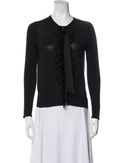 Pre-owned Lanvin Wool Crew Neck Sweater In Black
