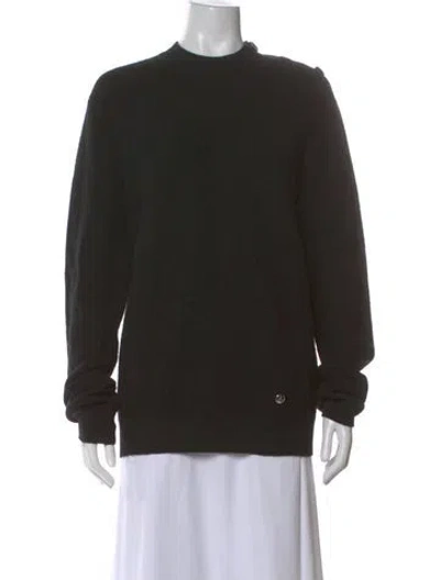 Pre-owned Lanvin Wool Crew Neck Sweater In Black