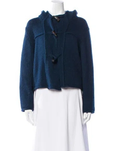 Pre-owned Lanvin Wool Crew Neck Sweater In Blue