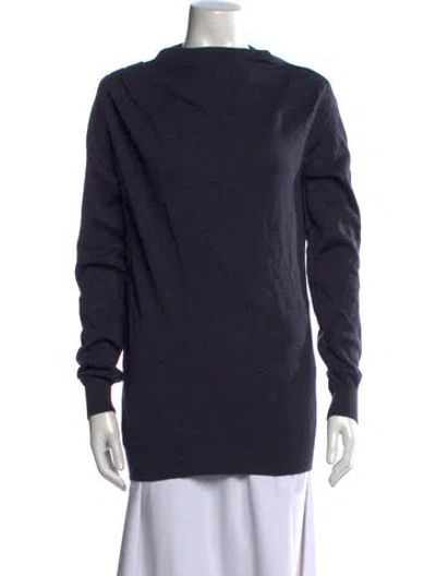Pre-owned Lanvin Wool Crew Neck Sweater In Blue