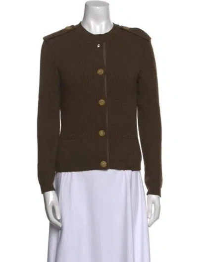 Pre-owned Lanvin Wool Crew Neck Sweater In Green