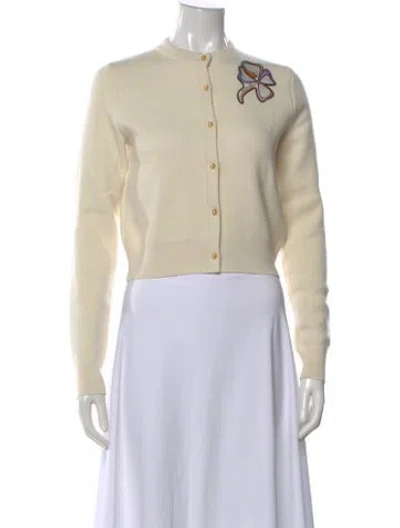 Pre-owned Lanvin Wool Crew Neck Sweater In Neutral