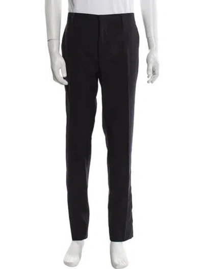 Pre-owned Lanvin Wool Dress Pants In Black