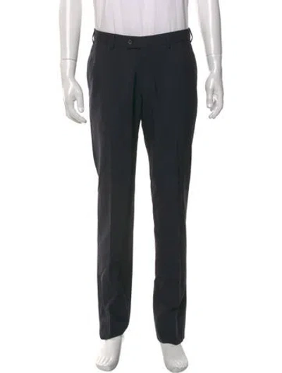 Pre-owned Lanvin Wool Dress Pants In Black