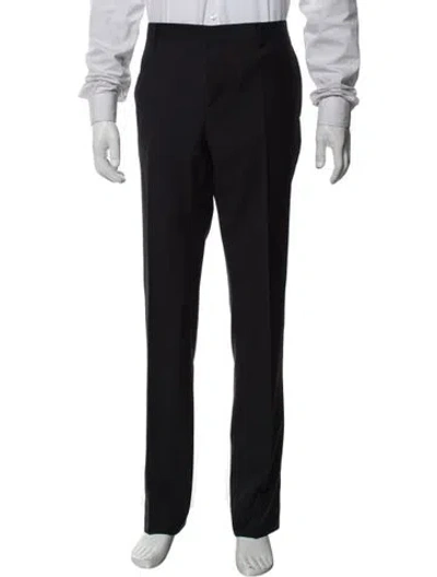 Pre-owned Lanvin Wool Dress Pants In Black