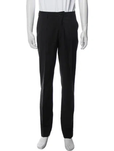 Pre-owned Lanvin Wool Dress Pants In Black