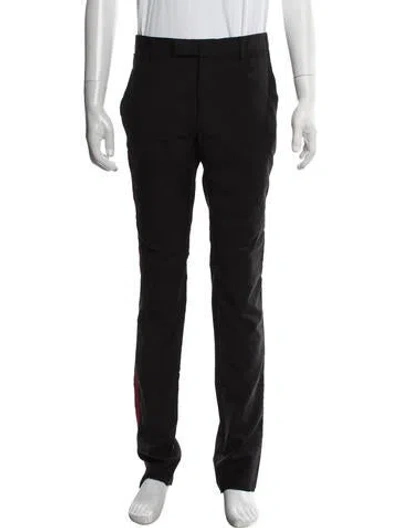 Pre-owned Lanvin Wool Dress Pants In Black