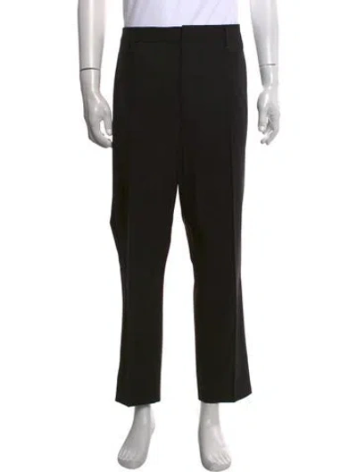 Pre-owned Lanvin Wool Dress Pants In Black