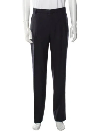 Pre-owned Lanvin Wool Dress Pants In Blue