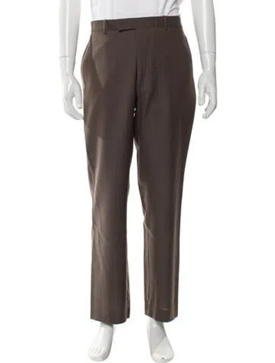 Pre-owned Lanvin Wool Dress Pants In Brown
