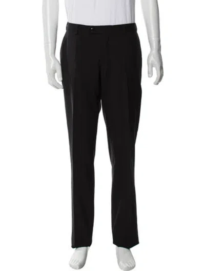 Pre-owned Lanvin Wool Dress Pants In Gray