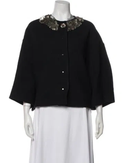 Pre-owned Lanvin Wool Evening Jacket In Black