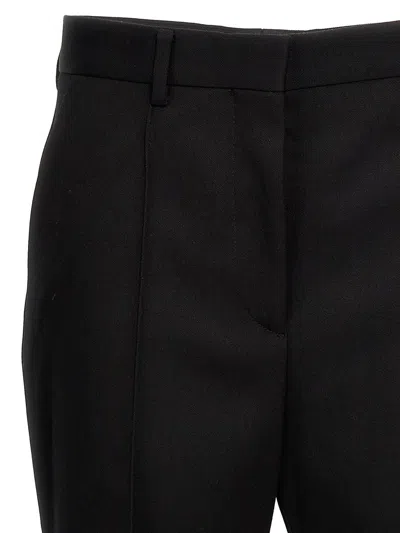 Lanvin Wool Flare Trousers In Black