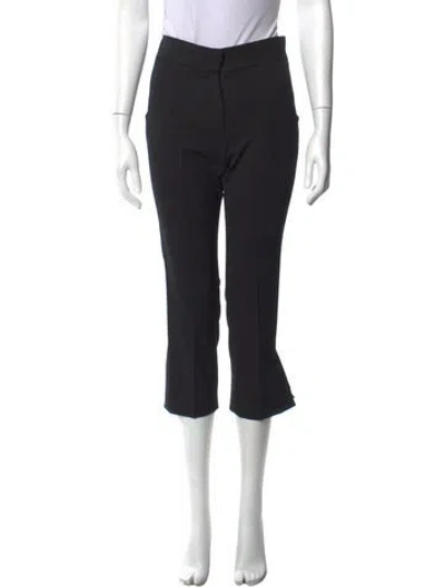 Pre-owned Lanvin Wool Flared Pants In Black