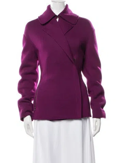 Pre-owned Lanvin Wool Jacket In Purple