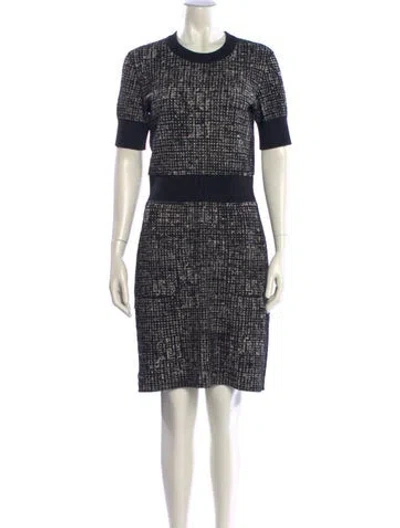 Pre-owned Lanvin Wool Knee-length Dress In Black