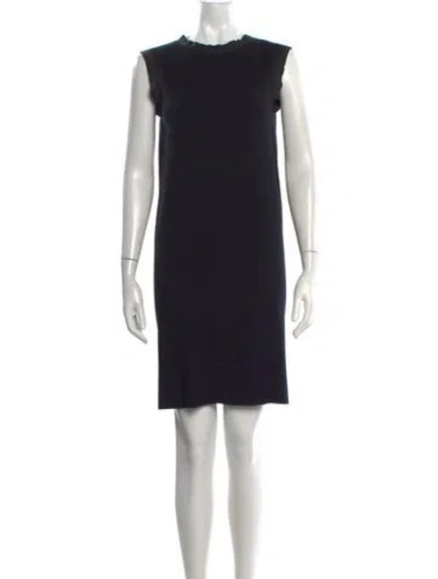 Pre-owned Lanvin Wool Knee-length Dress In Black