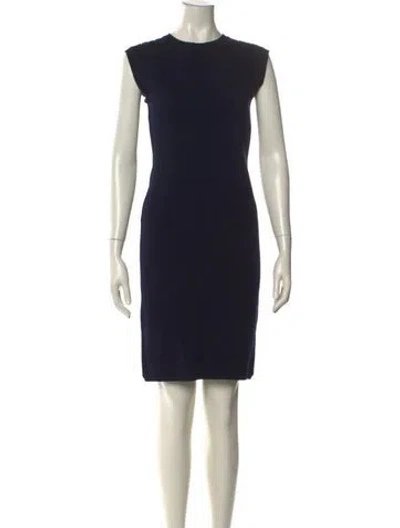 Pre-owned Lanvin Wool Knee-length Dress In Blue